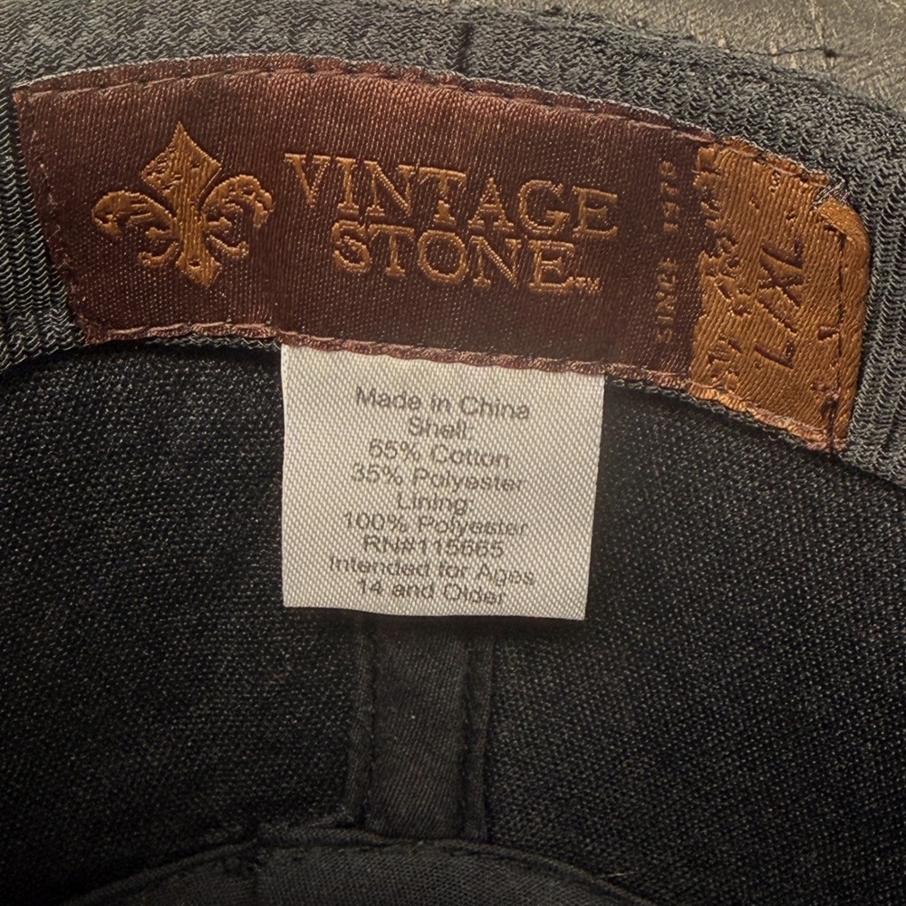 Vintage Stone Mens L/XL Dark Brown Gray Trilby Fedora Hat Retro Dapper MCM Indie - Picture 2 of 9